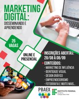 MARKETING DIGITAL – Curso de extensão está com inscrições abertas no Campus Boa Vista