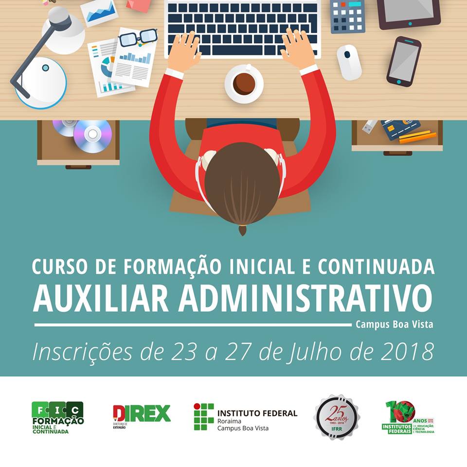 Inscrições para o curso de Auxiliar Administrativo serão realizadas de 23 a 27 de julho   