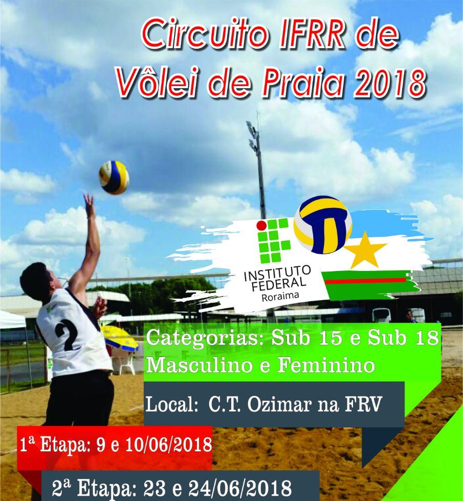 Primeira etapa do Circuito de Vôlei de Praia do IFRR 2018 ocorre neste fim de semana   