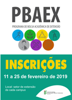 Inscrições no Pbaex podem ser feitas de 11 a 25 de fevereiro